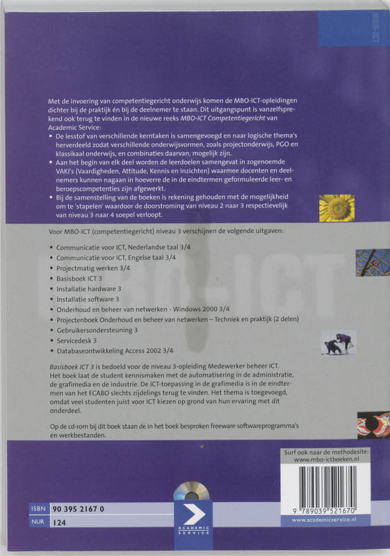 Achterkant van Basisboek ICT niveau 3 2003