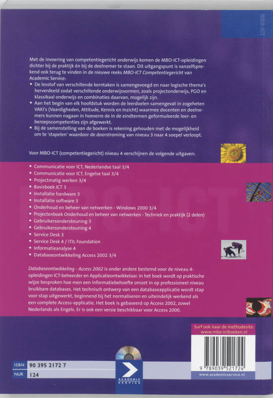 Achterkant van Databaseontwikkeling Access 2002