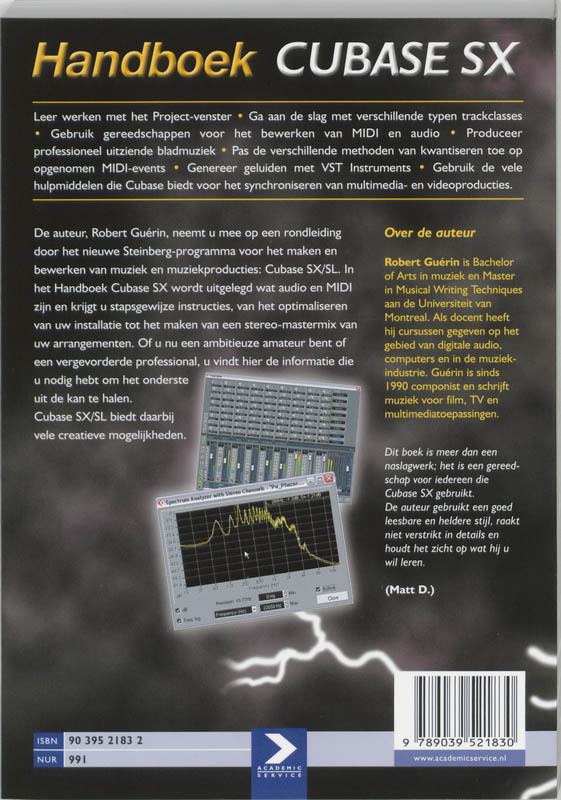 Achterkant van Handboek Cubase SX Power