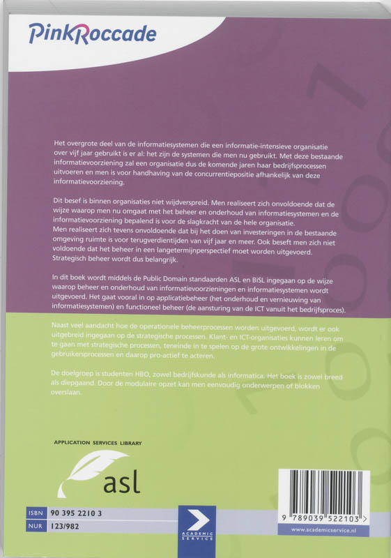 Achterkant van Strategisch beheer van informatiesystemen
