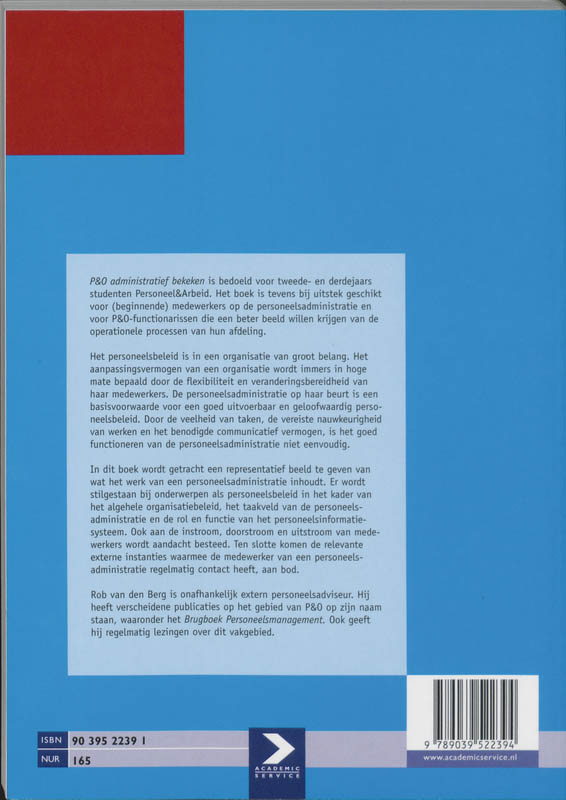 Achterkant van P&O administratief bekeken