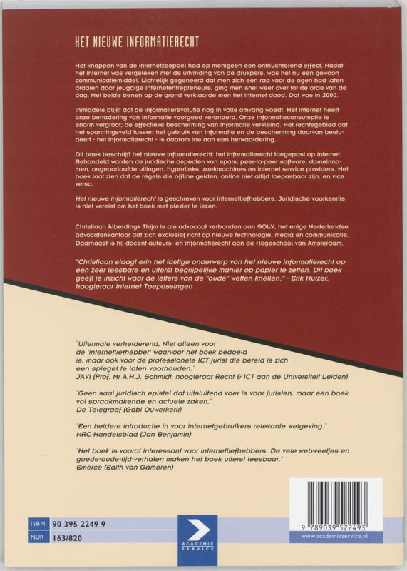 Achterkant van Het nieuwe informatierecht