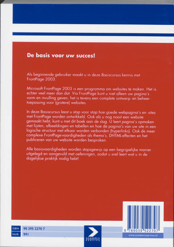 Achterkant van 2003