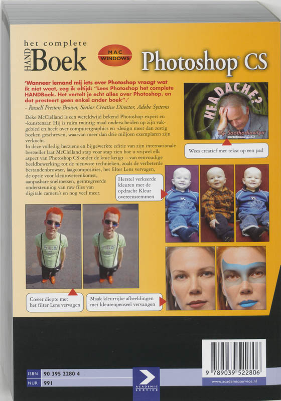 Achterkant van Photoshop CS