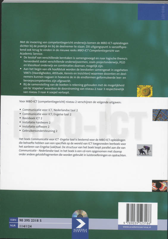 Achterkant van Niveau 2 Engelse taal