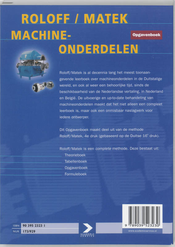 Achterkant van Opgavenboek