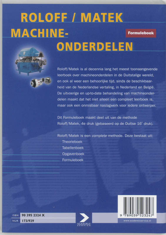 Achterkant van Formuleboek