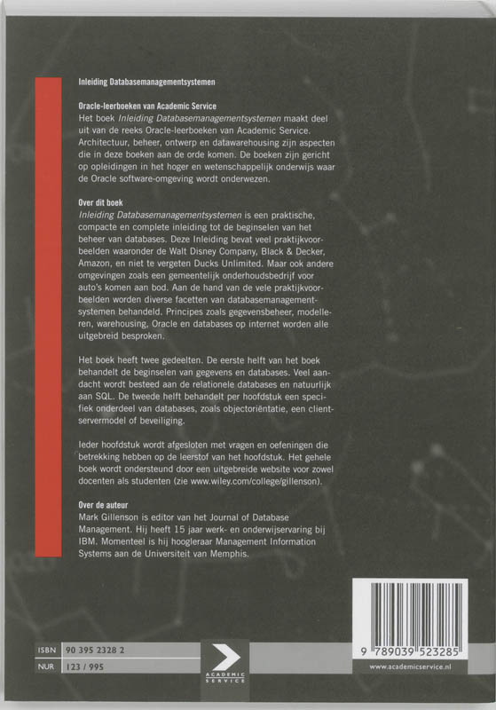 Achterkant van Inleiding Database managementsystemen