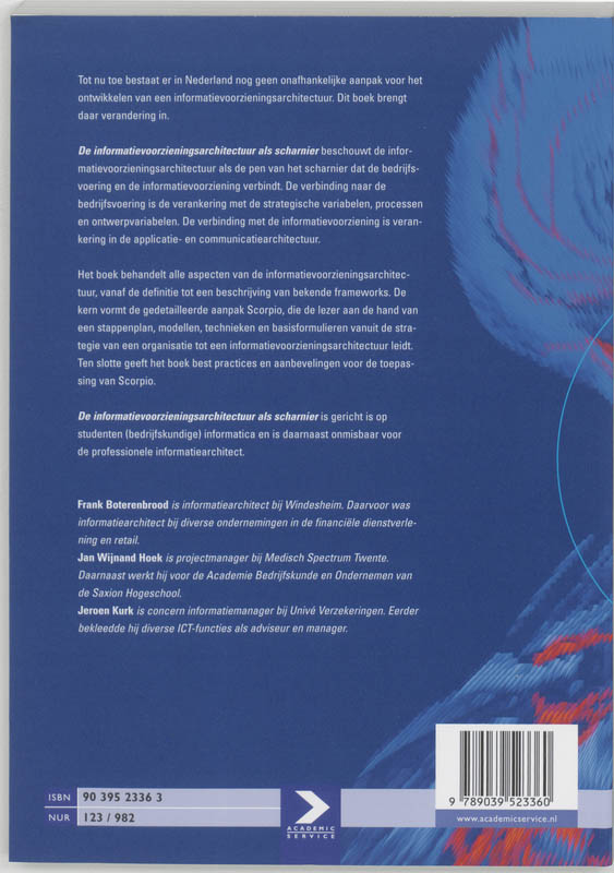 Achterkant van Informatiearchitectuur als scharnier