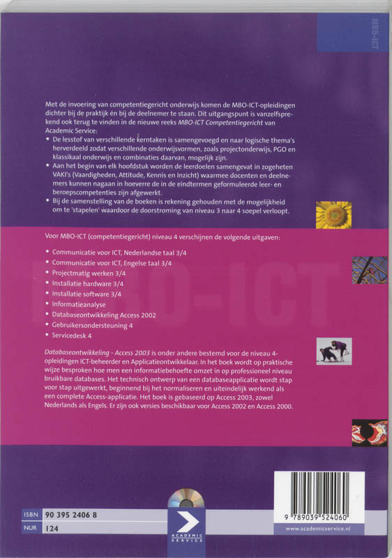 Achterkant van Databaseontwikkeling Access 2003
