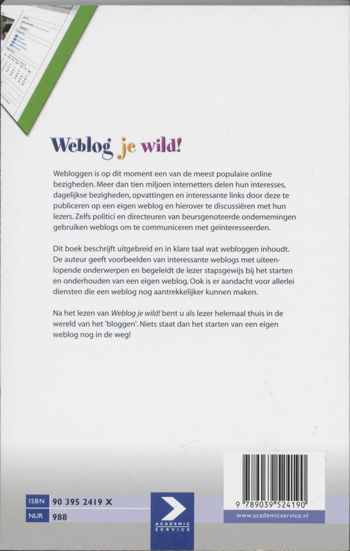 Achterkant van Weblog je wild!