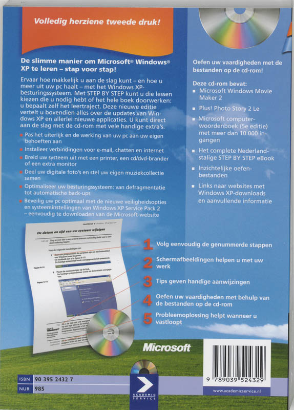 Achterkant van Microsoft Windows XP