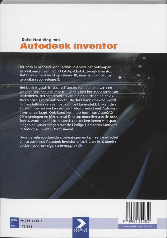 Achterkant van Solid Modeling met Autodesk Inventor 10