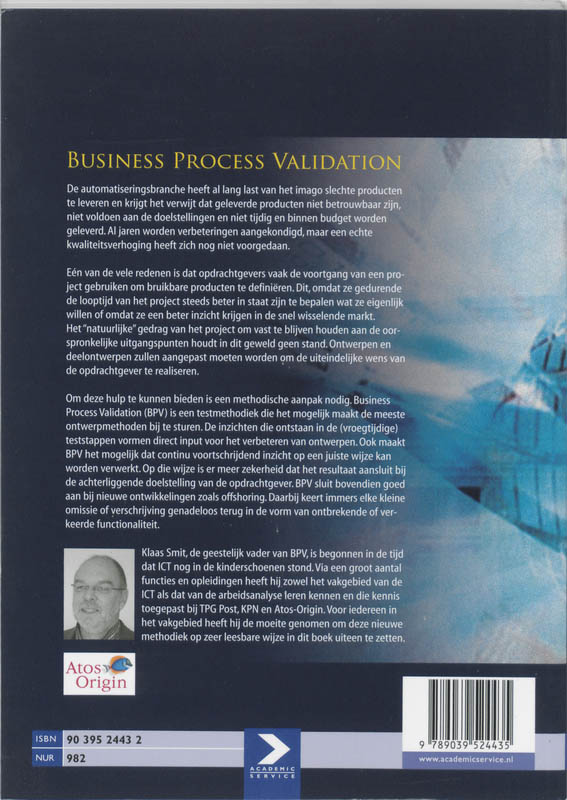 Achterkant van Business Process Validation