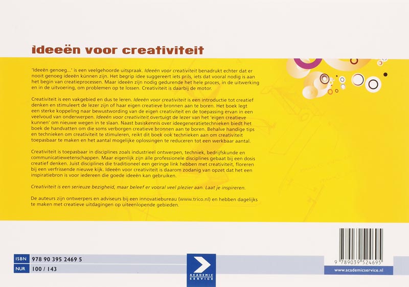Achterkant van Ideeen voor creativiteit