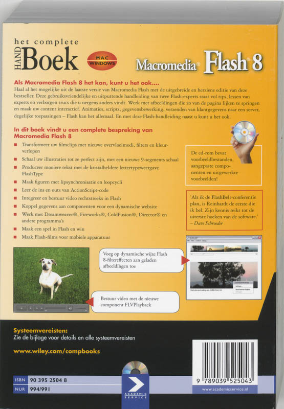 Achterkant van Flash 8