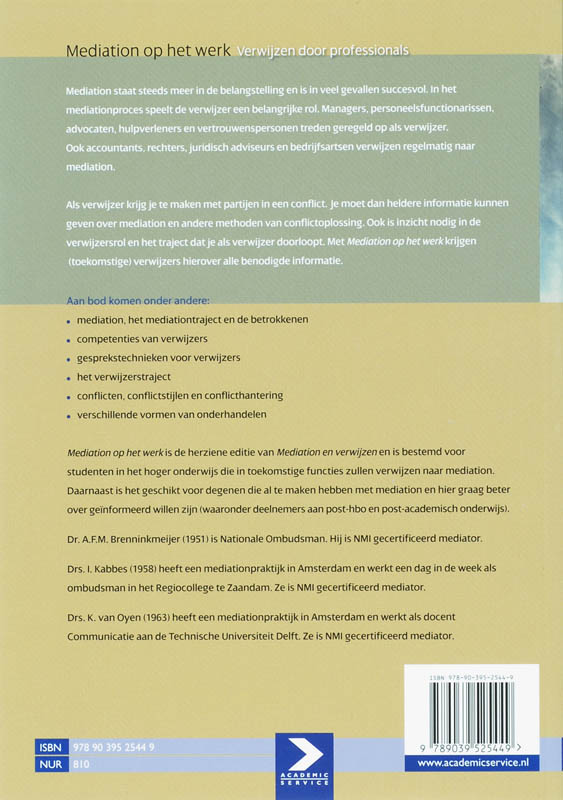 Achterkant van Mediation op het werk