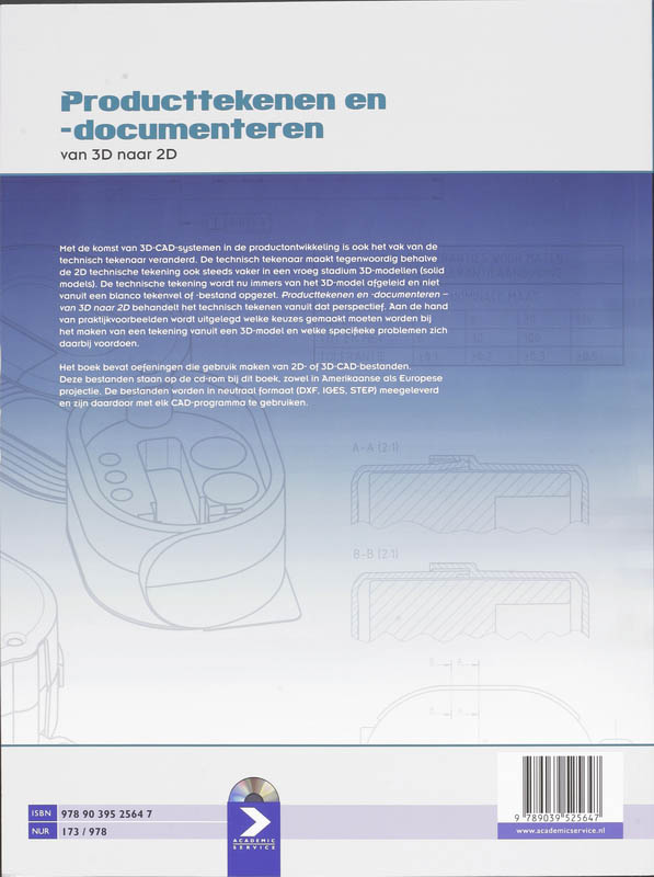 Achterkant van Producttekenen en -documenteren van 3D naar 2D