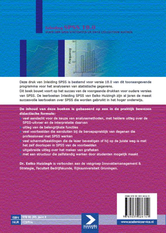 Achterkant van Inleiding SPSS 18.0