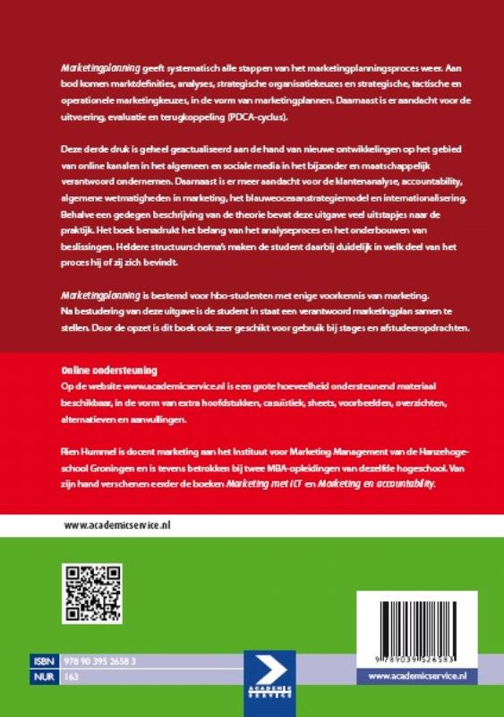 Achterkant van Marketingplanning