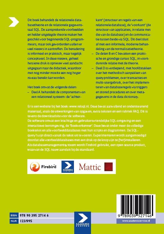 Achterkant van Relationele databases en SQL