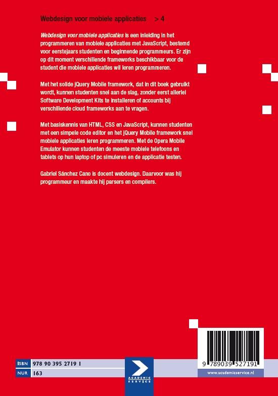 Achterkant van Webdesign voor mobiele applicaties > 4