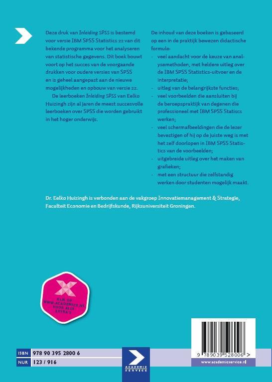 Achterkant van Inleiding SPSS 22