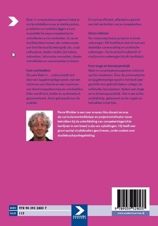 Achterkant van Beter in competentiemanagement