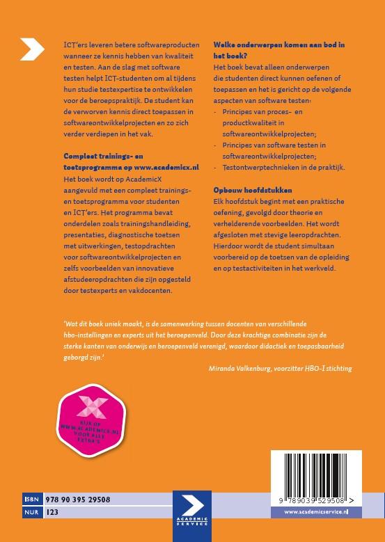 Achterkant van Aan de slag met software testen