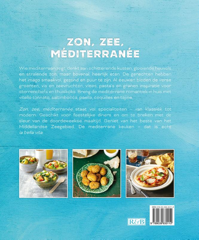 Achterkant van Zon, zee, méditerranée