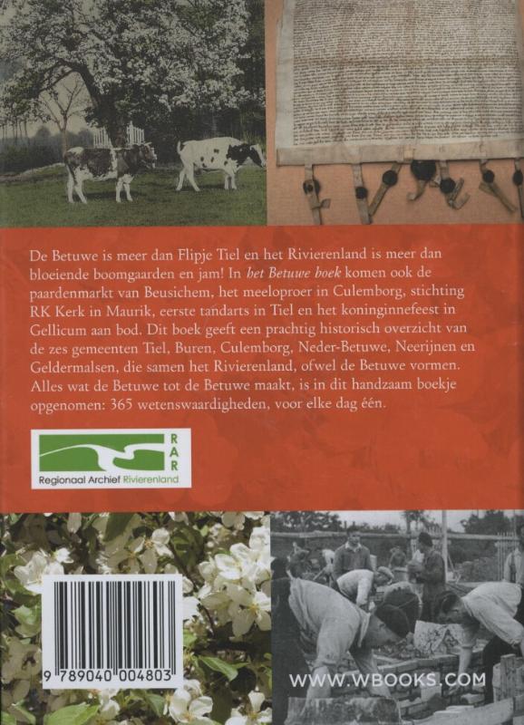 Achterkant van Het Betuwe boek