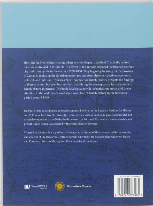 Achterkant van Towards a new template for Dutch history