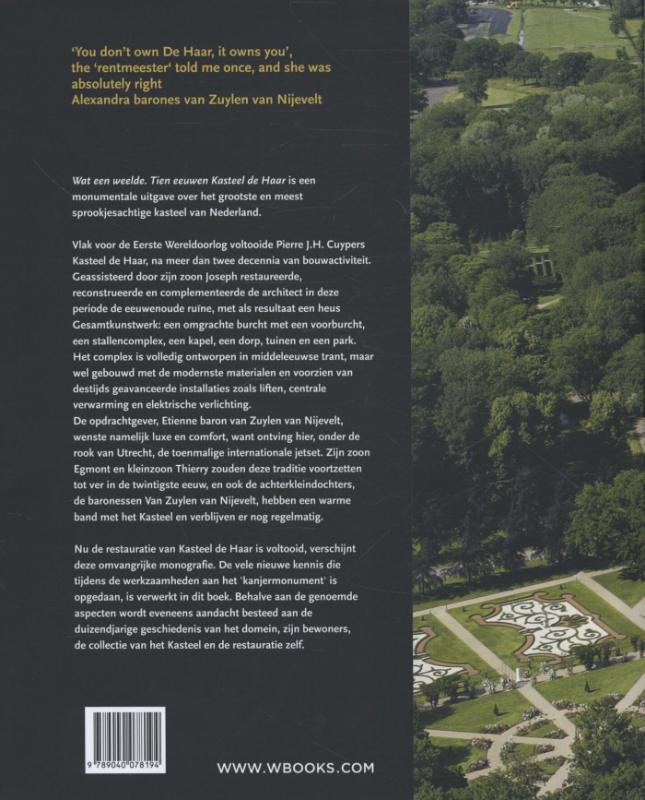 Achterkant van Tien eeuwen Kasteel de Haar