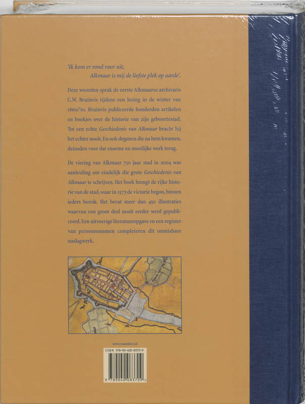 Achterkant van Geschiedenis van Alkmaar
