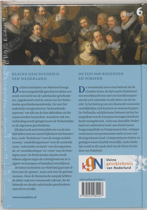 Achterkant van Tijd van regenten en vorsten 1600-1700