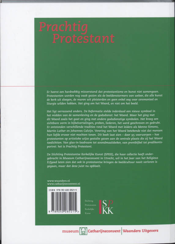 Achterkant van Prachtig Protestant