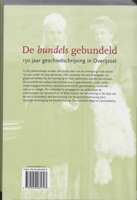 Achterkant van De bundels gebundeld