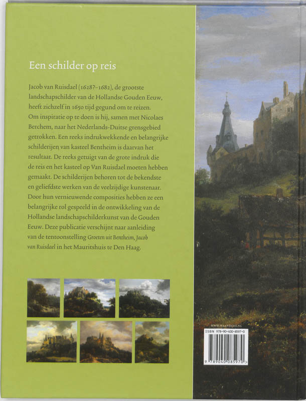 Achterkant van Jacob van Ruisdael schildert Bentheim