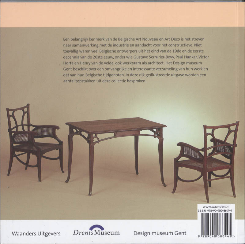 Achterkant van Art Nouveau en Art Deco uit Belgie