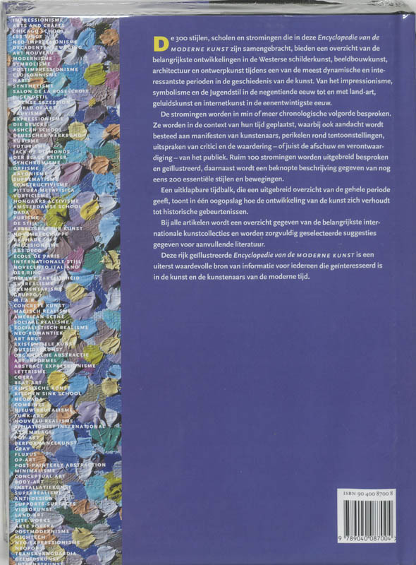 Achterkant van Encyclopedie van de Moderne Kunst