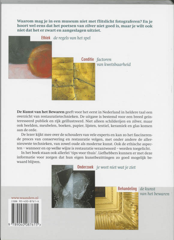 Achterkant van De kunst van het bewaren