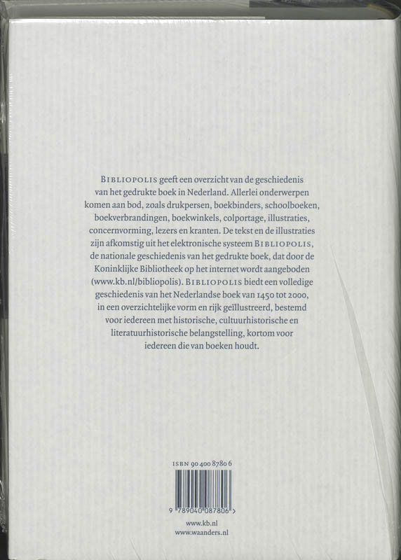 Achterkant van Bibliopolis