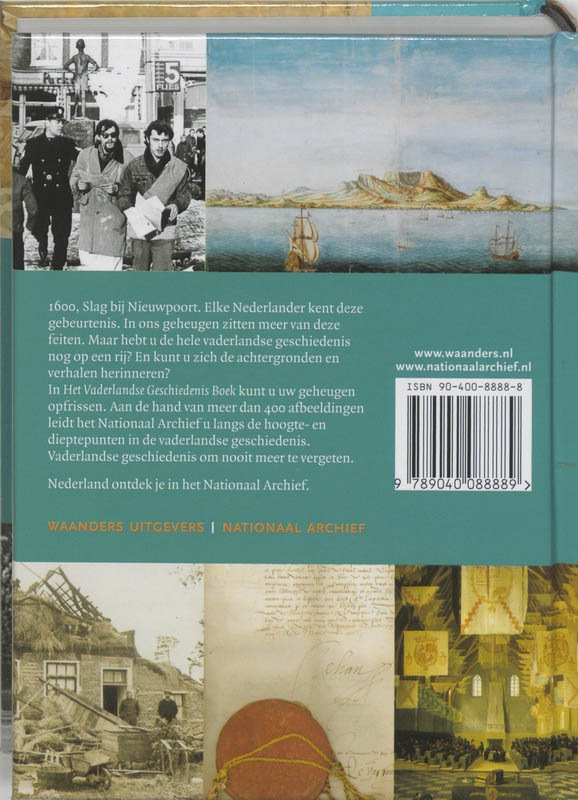 Achterkant van Het Vaderlandse Geschiedenis boek