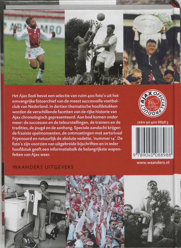 Achterkant van Het Ajax boek