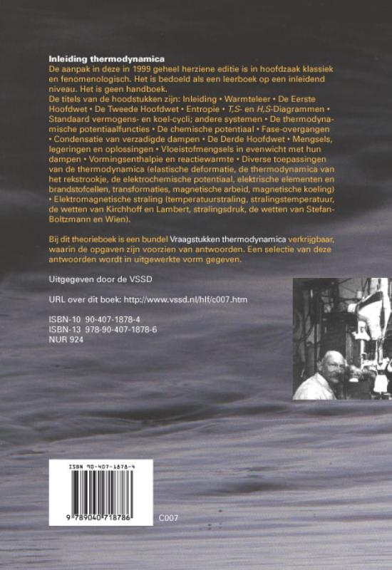 Achterkant van Inleiding thermodynamica