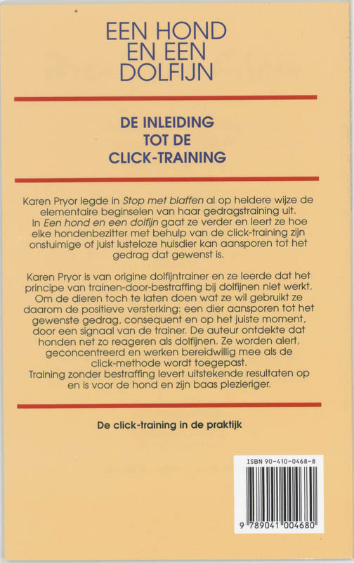 Achterkant van Een hond en een dolfijn