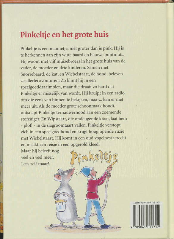 Achterkant van Pinkeltje en het grote huis