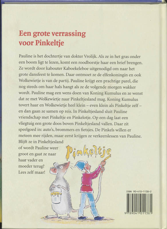 Achterkant van 12 Een grote verrassing voor Pinkeltje