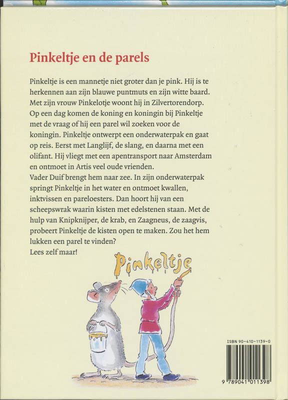 Achterkant van Pinkeltje en de parels