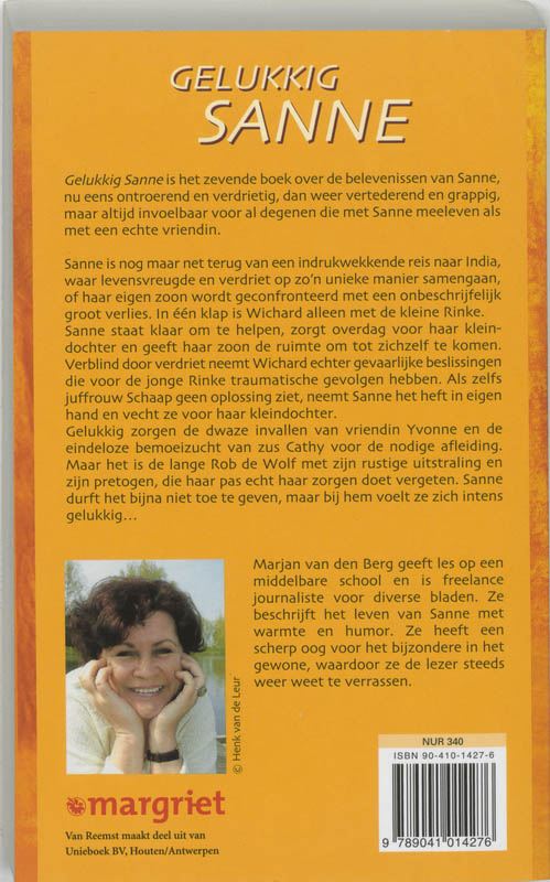 Achterkant van Gelukkig Sanne